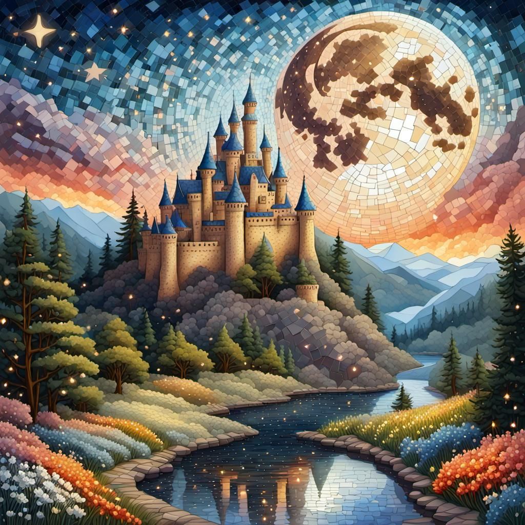 Castle On The Hill - Ai Generated Artwork - Nightcafe Creator