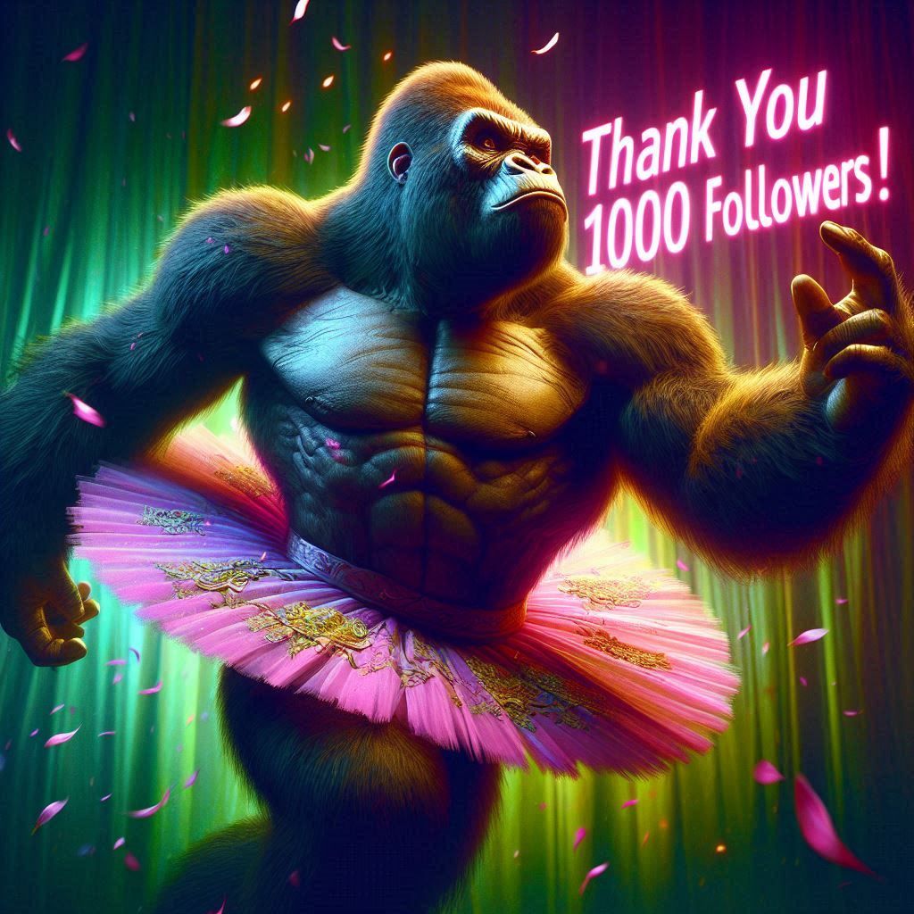 1000 followers - King Kong