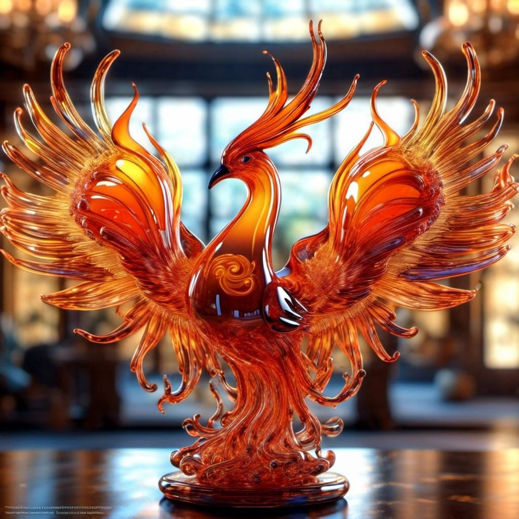 Blown Glass Phoenix