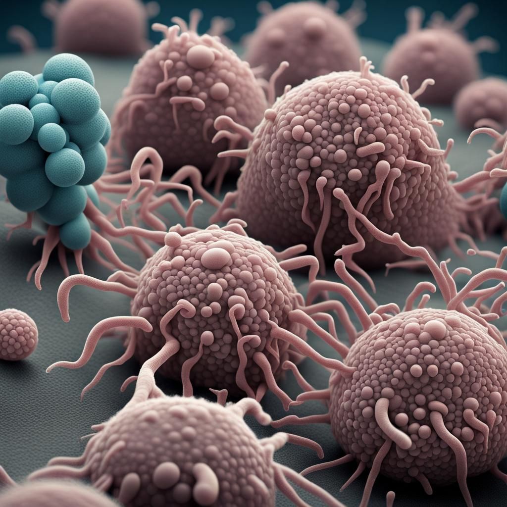 scanning electron microscopy SEM Image of weird cosmic world bacterias