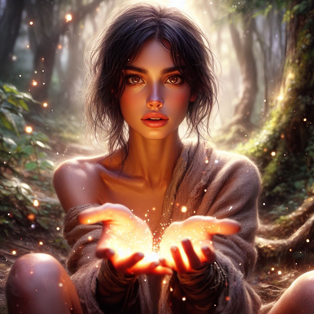 D3 Magic Golden Glow in Hands