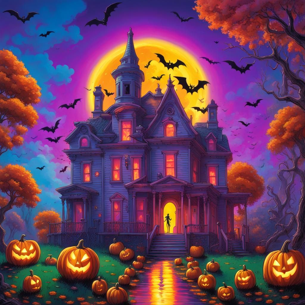 Spooky house - AI Generated Artwork - NightCafe Creator