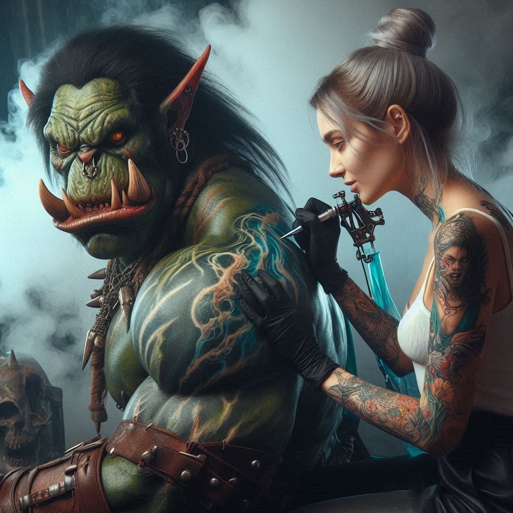 Getting a tattoo (2)