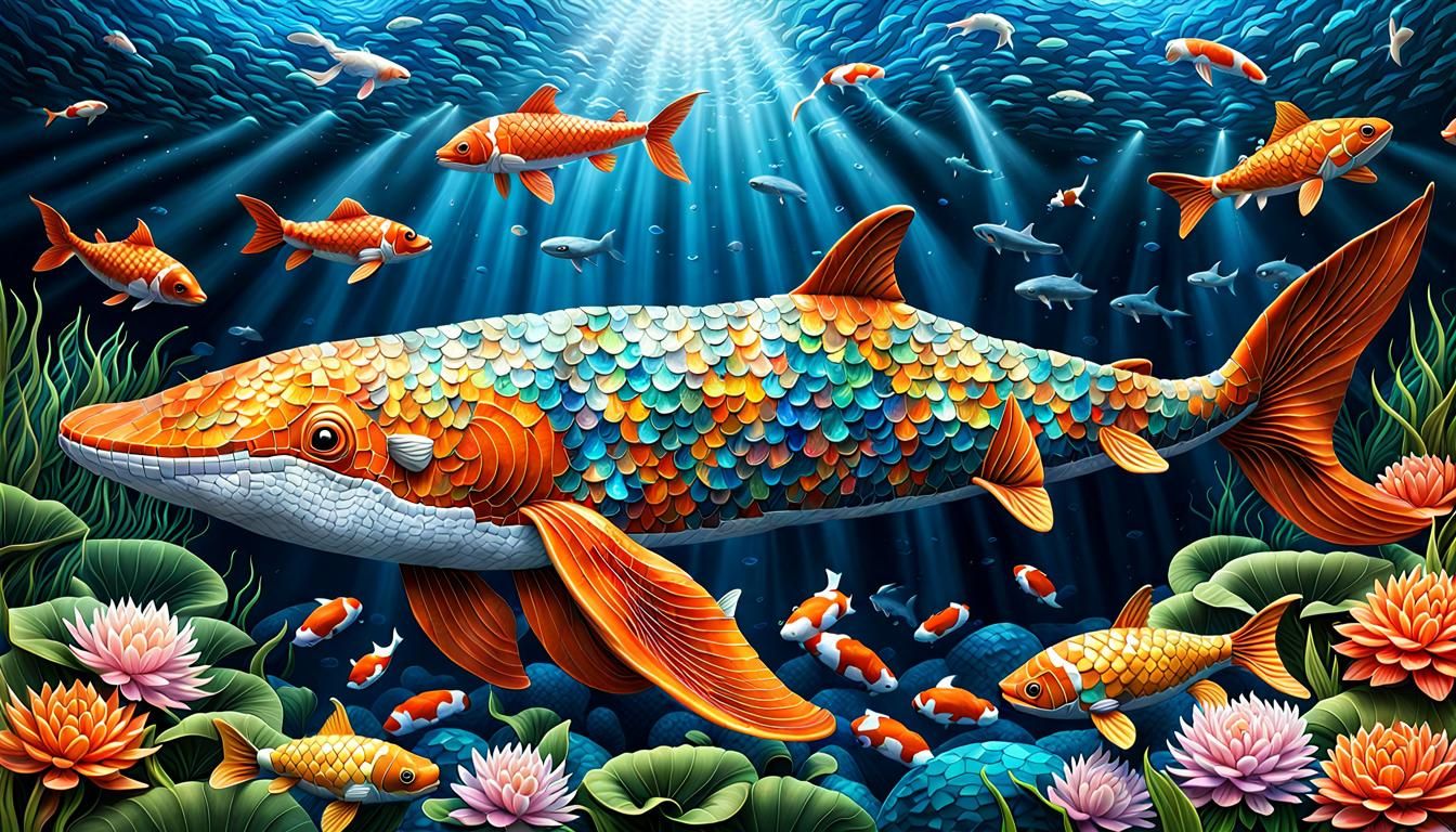 Whale of a Koi Fish  by @Dorkish