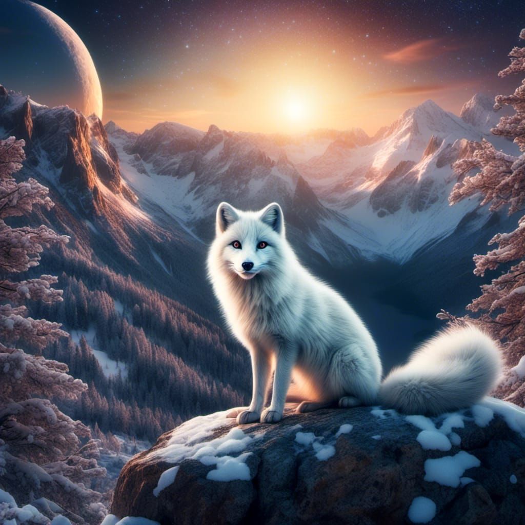 Artic Fox in the Rocky Mountains
