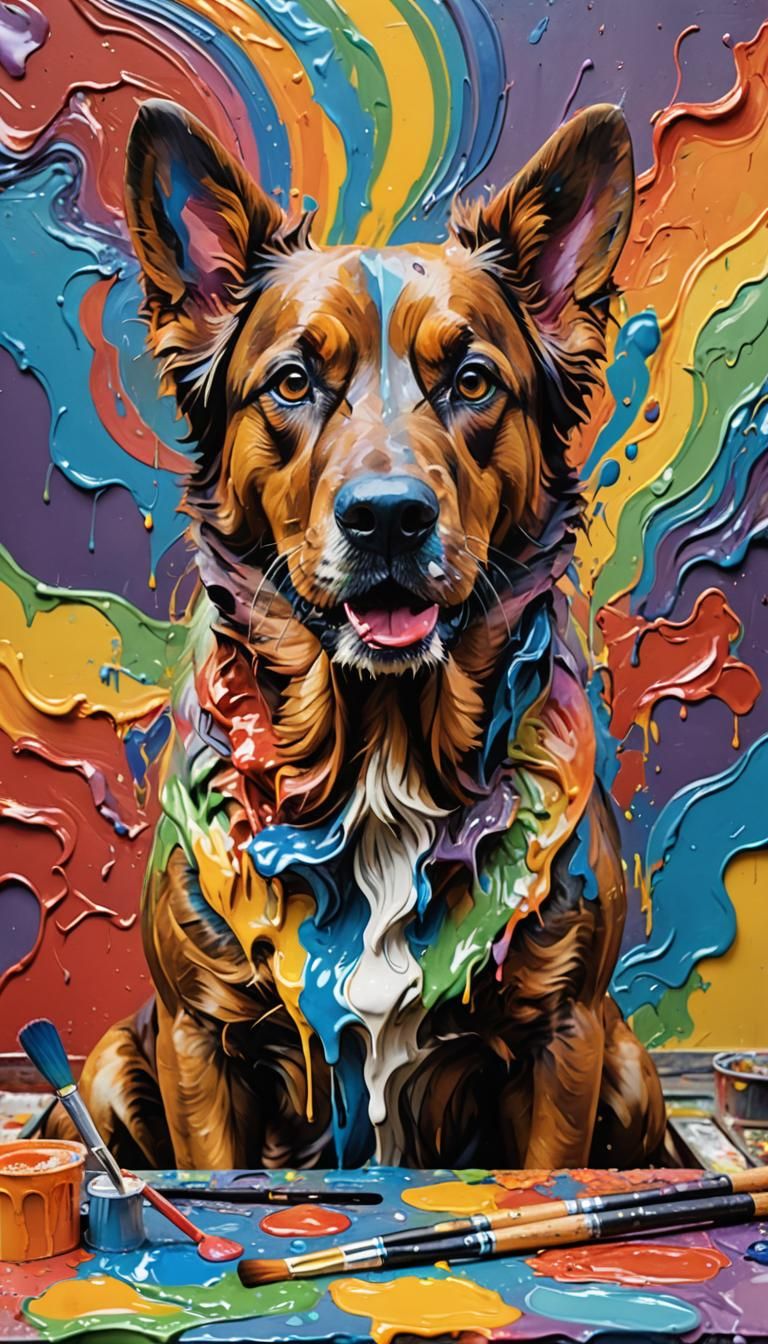 artist's dog   by @fineluart