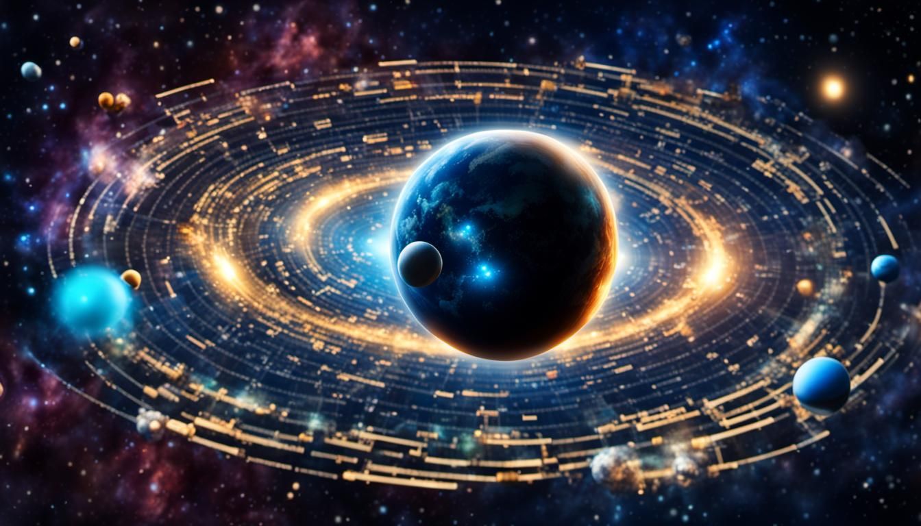 Scientific theory about the universe being a simulation, gli...