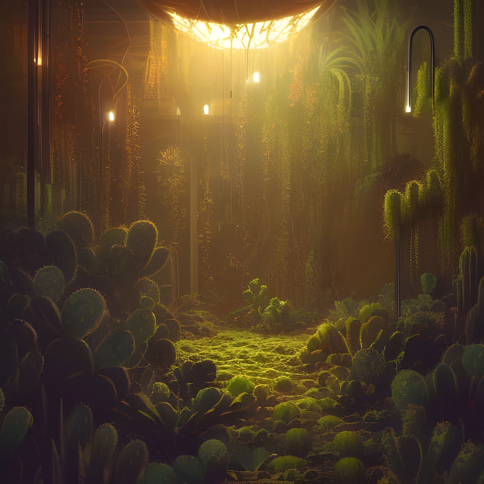 Forbidden Greenhouse A Haunting Abandoned Sanctuary AI Generated