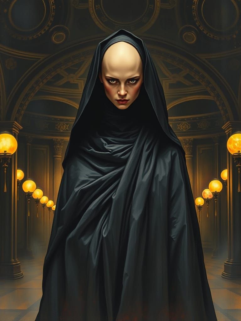 Frank Herbert Dune Saga Vision from a medioeval fucture.
Mysterious female figure of incredible yet ageless ...  by @undefined