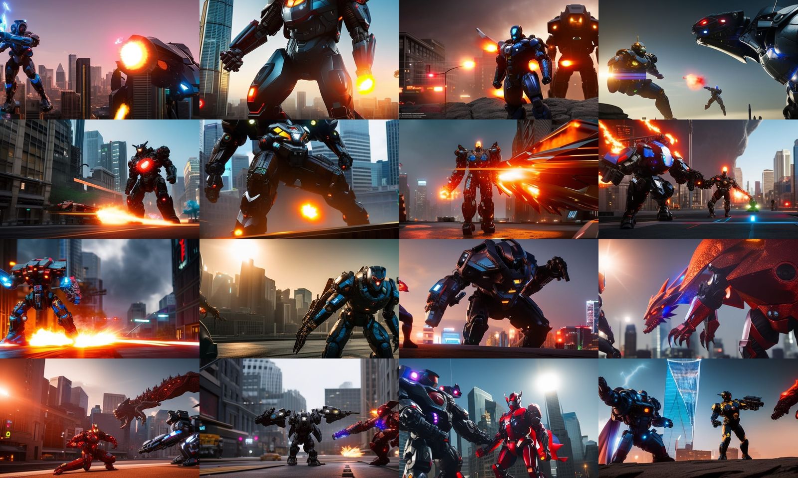 Two superhero's fighting against a Kaiju in downtown Denver,...