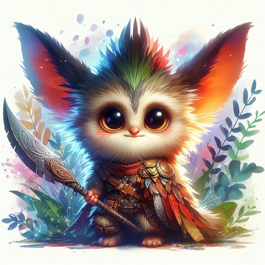 adorable fairy-tale fantasy creature portrait..