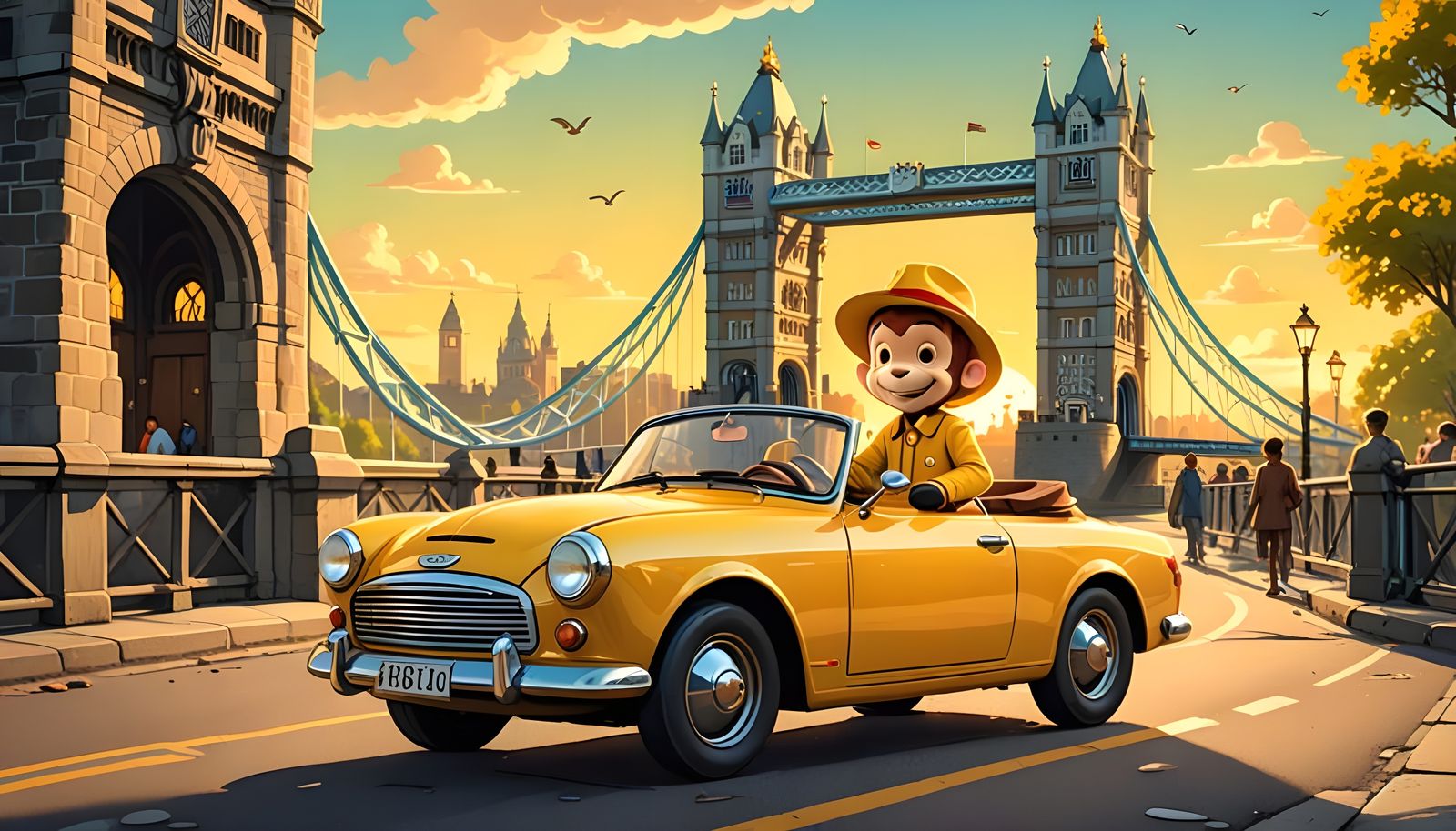 Curious George Goes to London  by @Gary Murakami