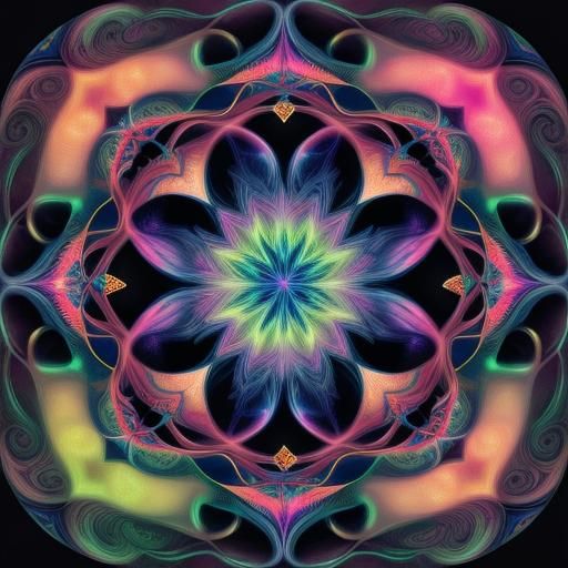 Mesmerizing Fractal Art in Psychedelic Colors