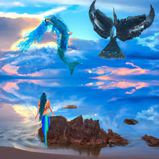 surrealistic mermaid