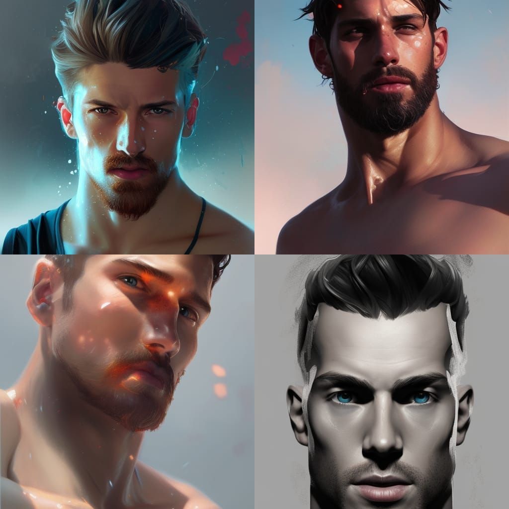 Hot shirtless men - AI Generated Artwork - NightCafe Creator