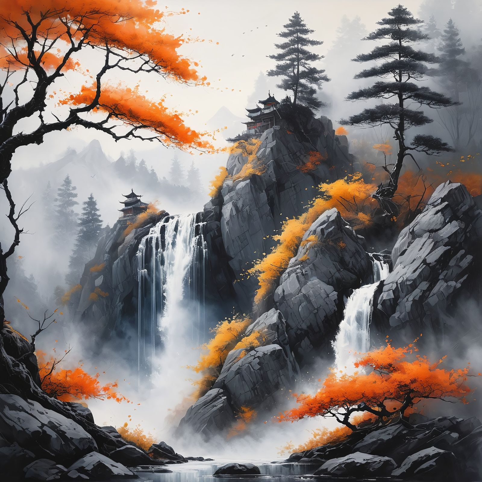 Waterfall / Orange