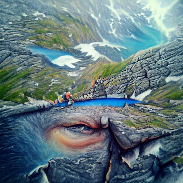 Trolltunga. detailed painting
