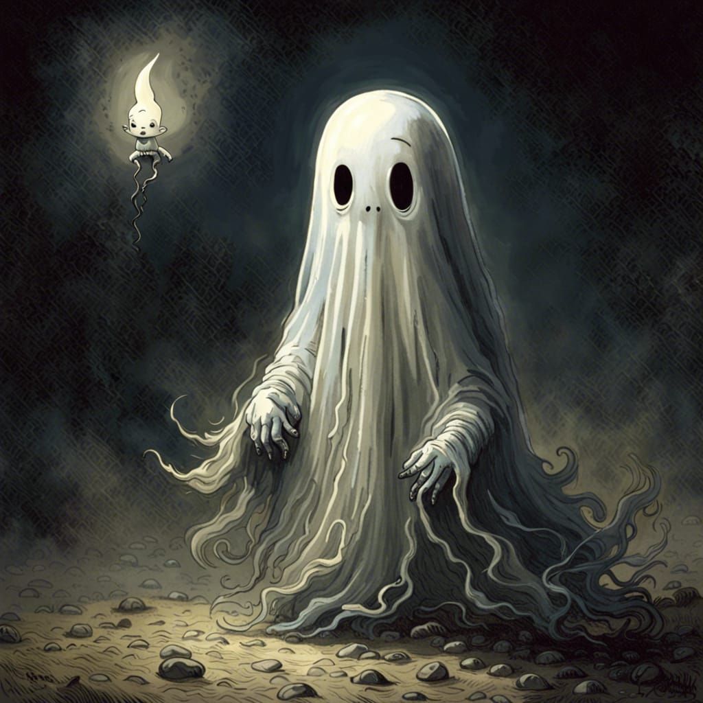 Cute Casper Ghost - AI Generated Artwork - NightCafe Creator