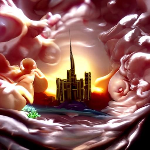 THE MIRACLE OF CHILDBIRTH detailed matte painting pixel art