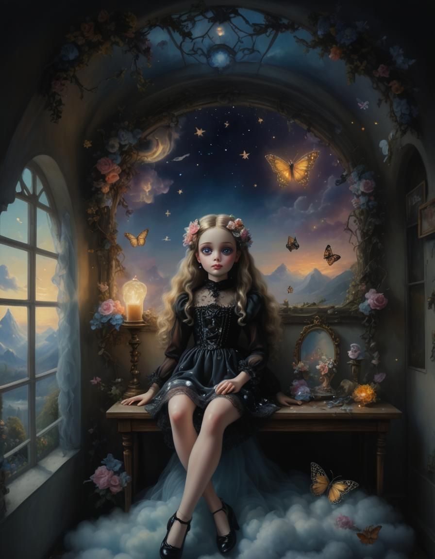Something ultra super detailed and realistic spooky doll in ...