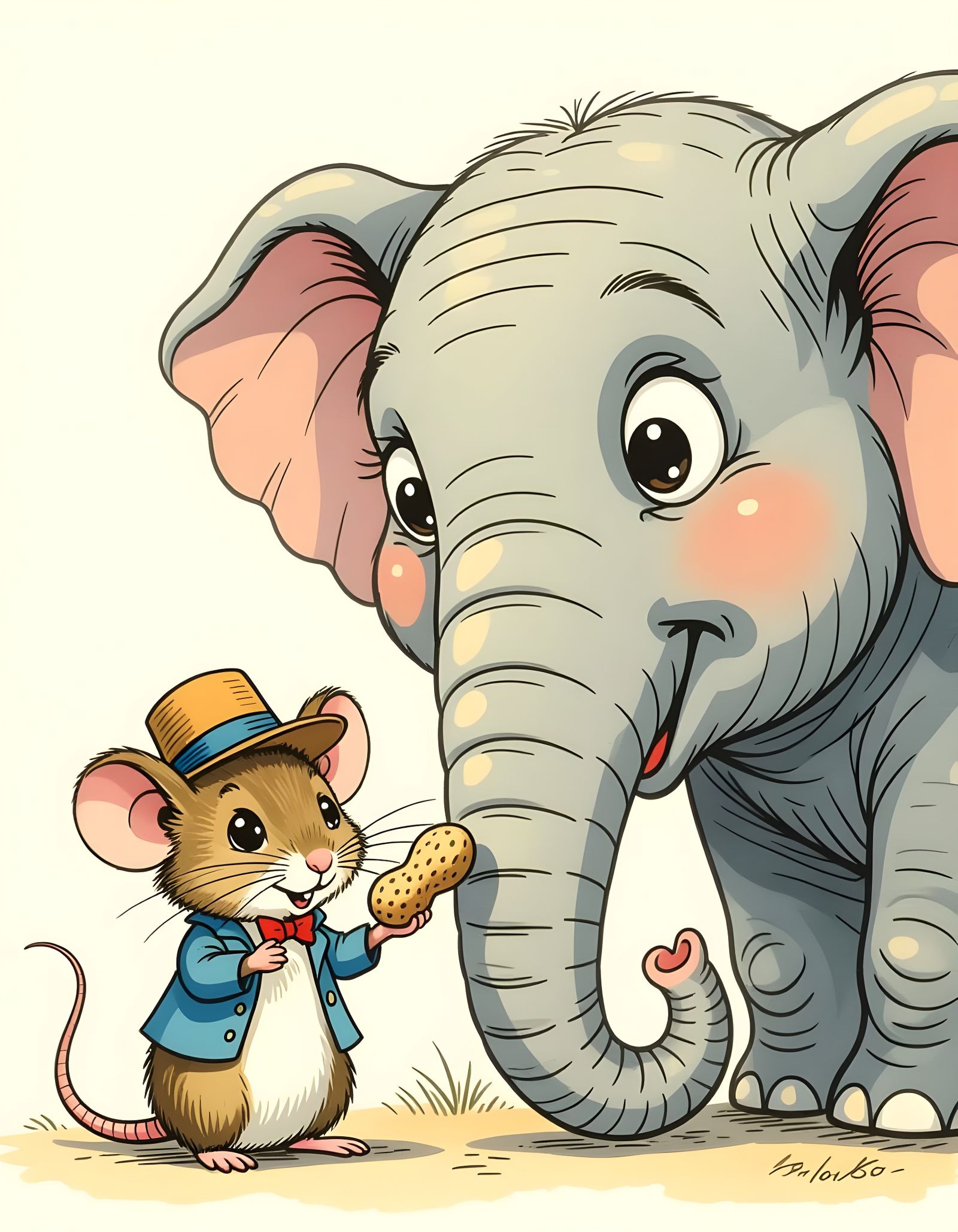 Unlikely Friends Sharing a Peanut  by @Gary Murakami