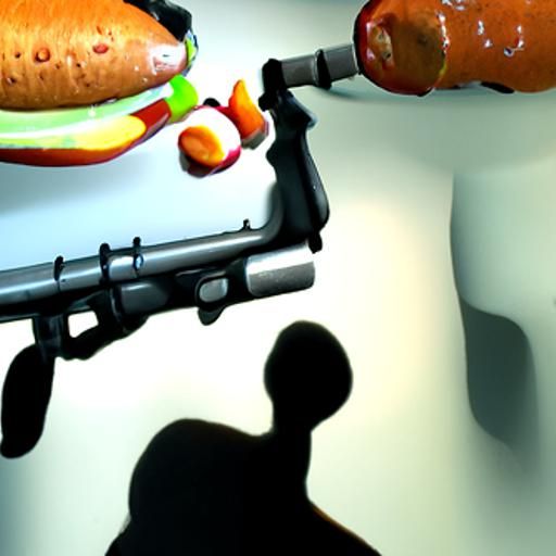 Hotdog-man with guns