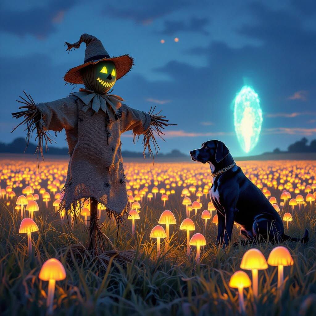 Scarecrow With His Friend