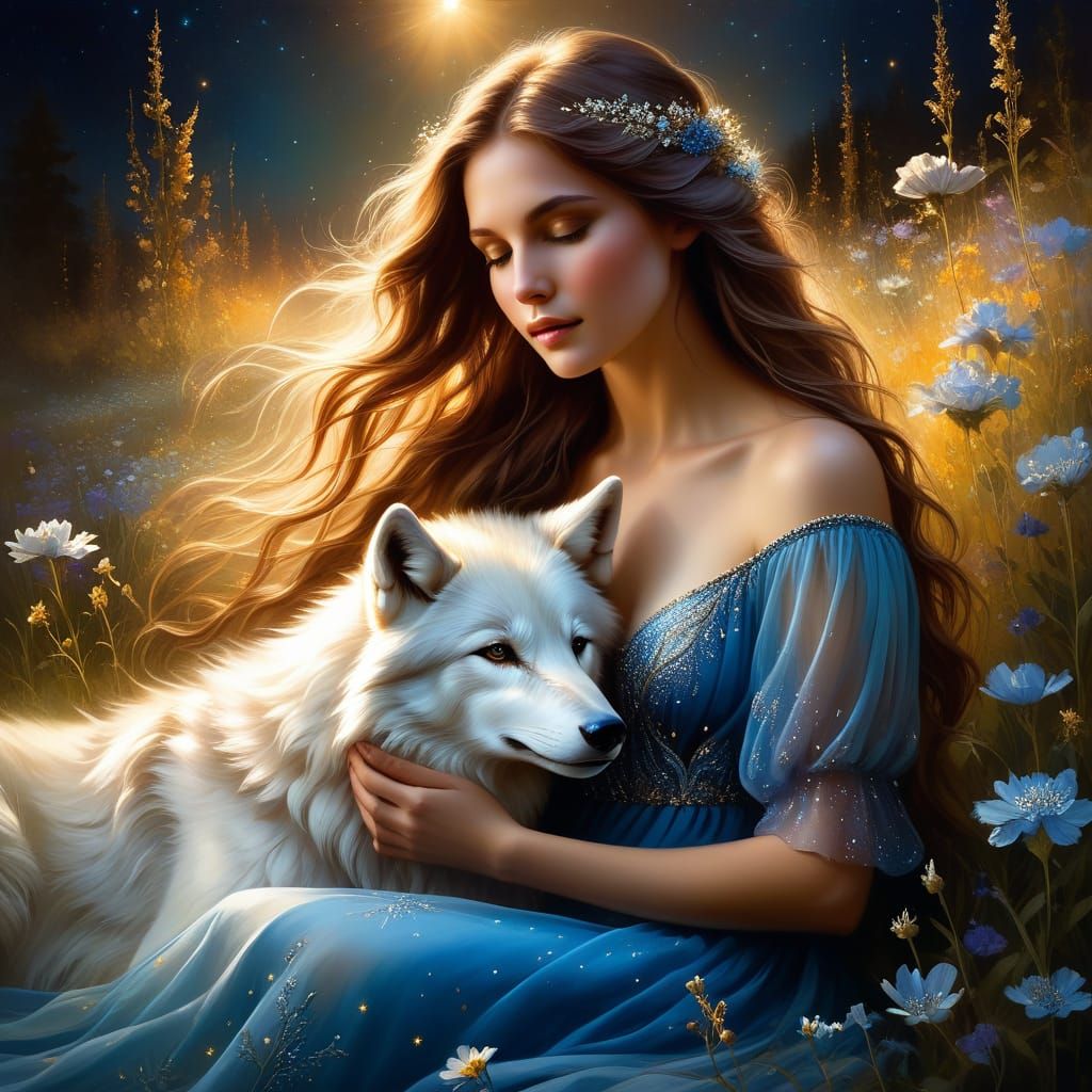 A young girl sits with her best friend