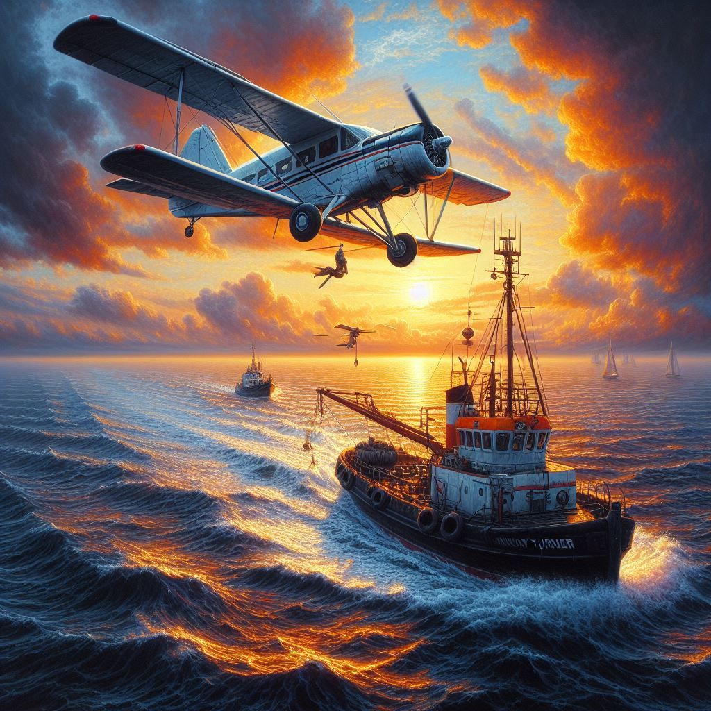 Escorting the boats back home