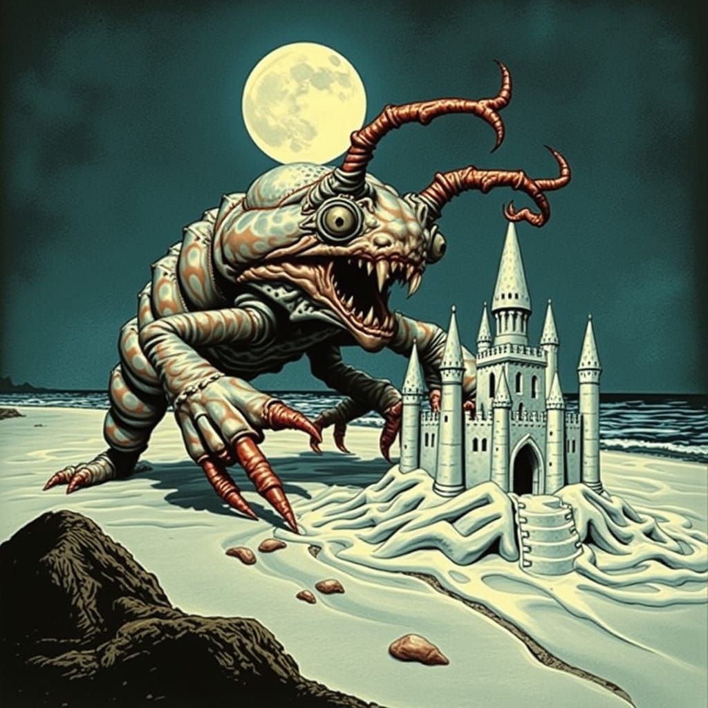 The Flibbergibble (the real reason sand castles disappear overnight)  by @Sarah