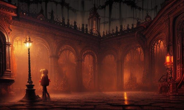 The Little Ghost Girl At Mortua Plaza