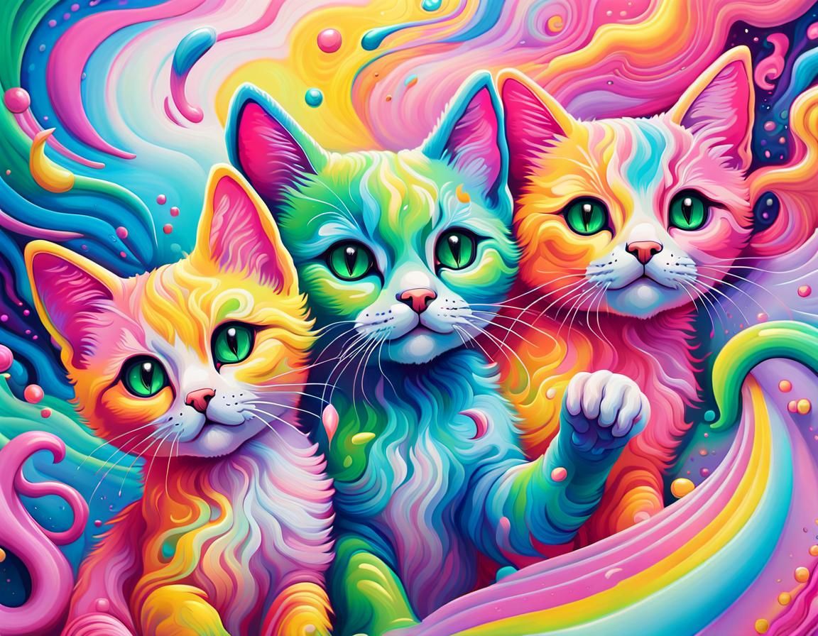 kittens lisa frank  by @Yoli