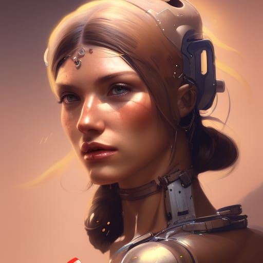 Warrior robot cowgirl