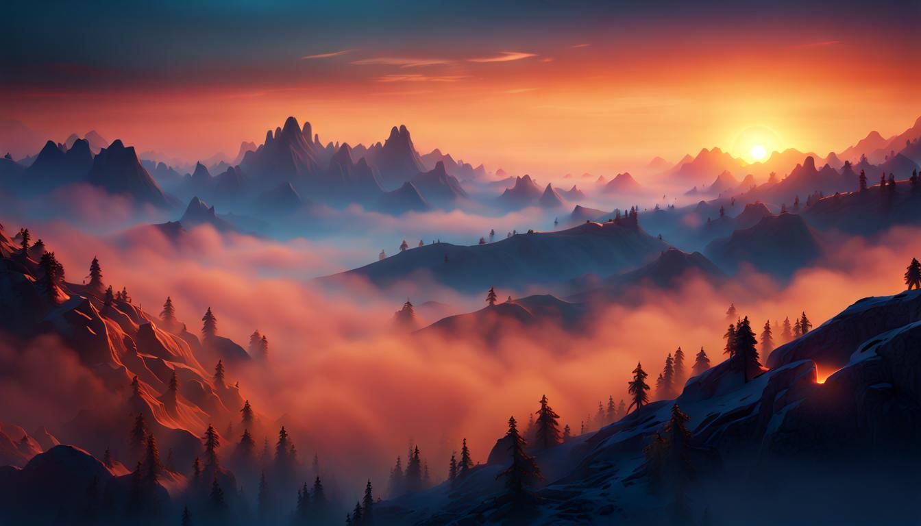blue and orange sunset  by @SkylarA1