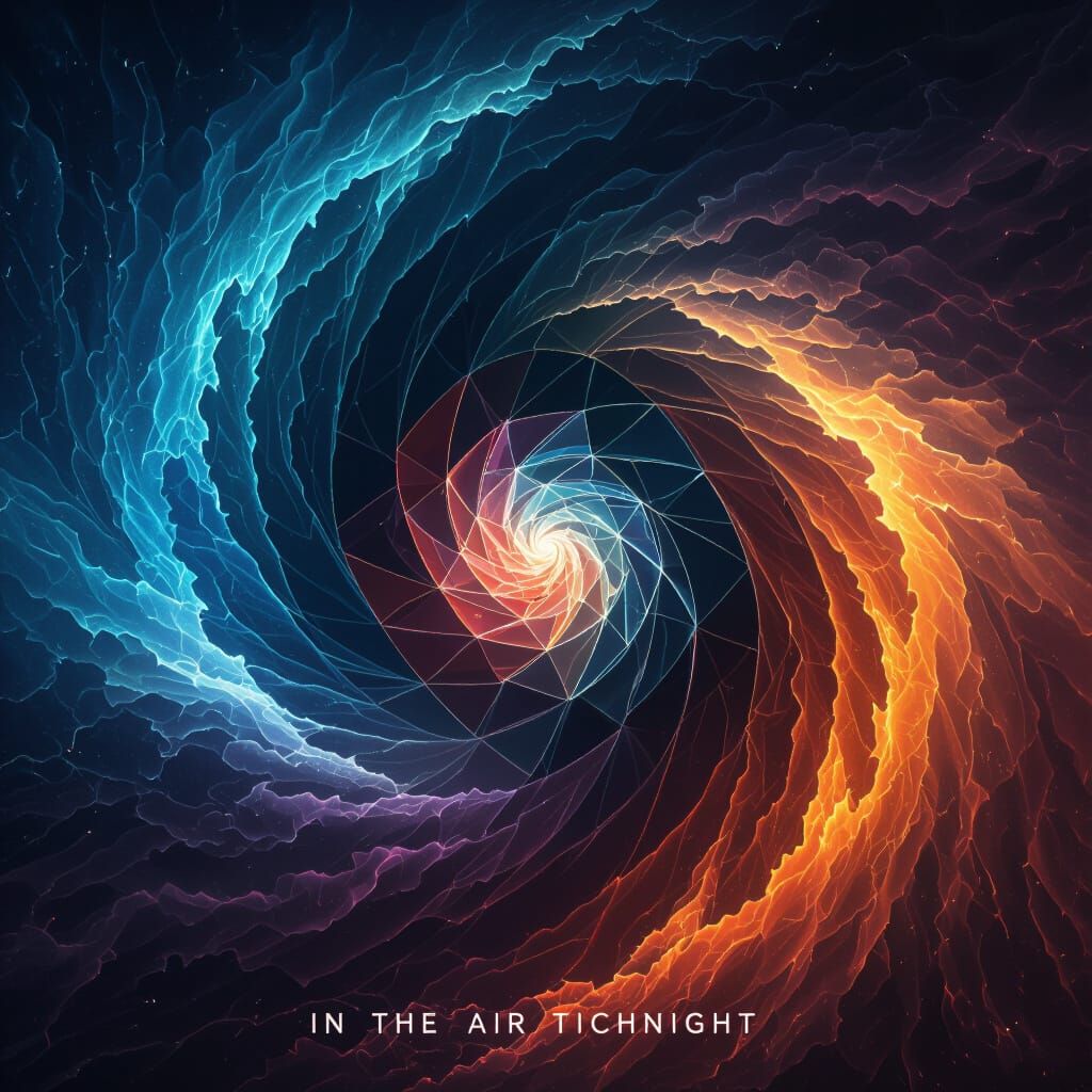 A visual representation of the song in the air tonight. Must be abstract and a very haunting but beautiful image