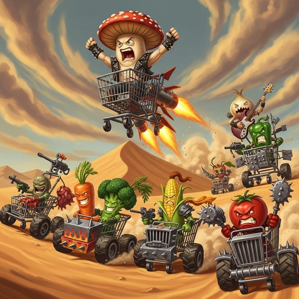 Crazy Mushrooms on the move.