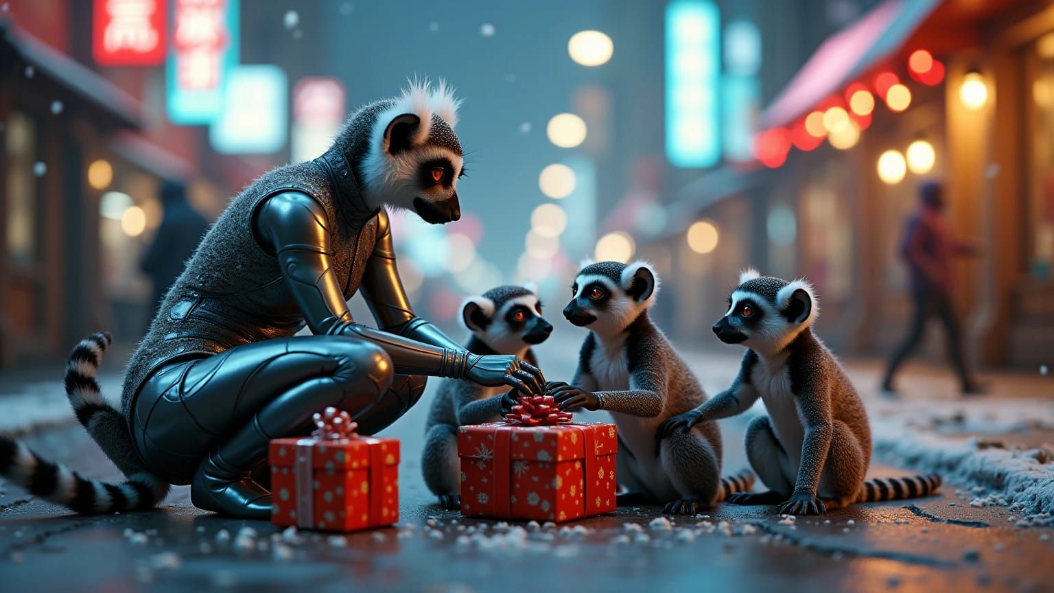 Perysia the Two Tailed CyberLemur