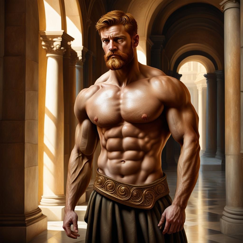 Roman Senator in Baroque Oil Painting