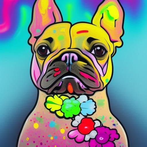 Cute frenchie - AI Generated Artwork - NightCafe Creator