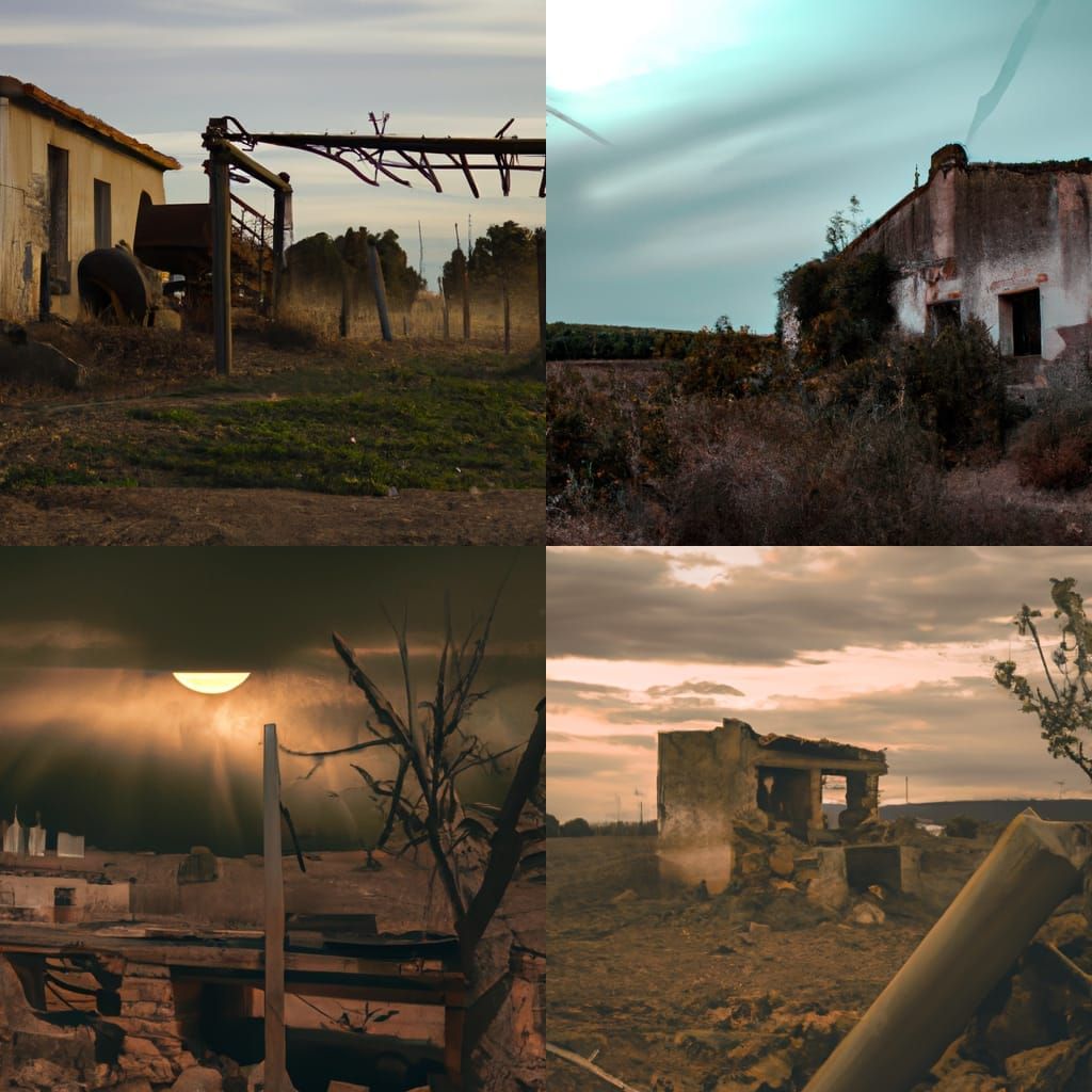 Imagenes de zonas rurales en un mundo post apocaliptico