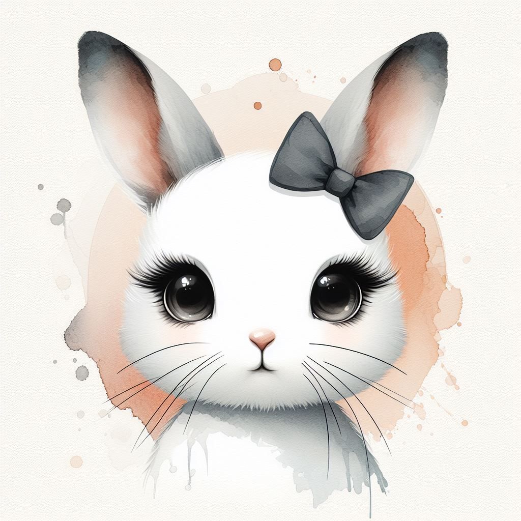rabbit with easy feminine features