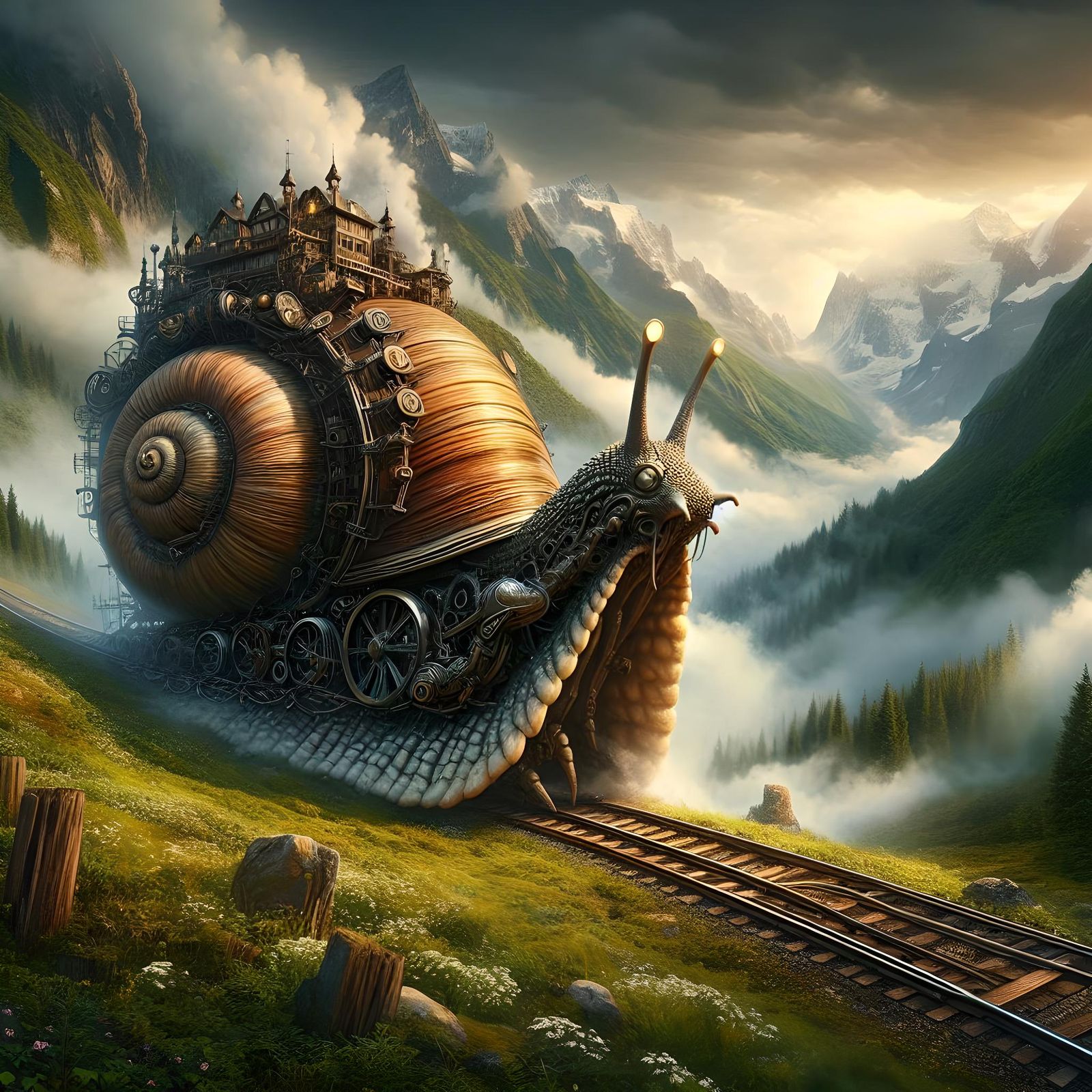 Steampunk Snail 2