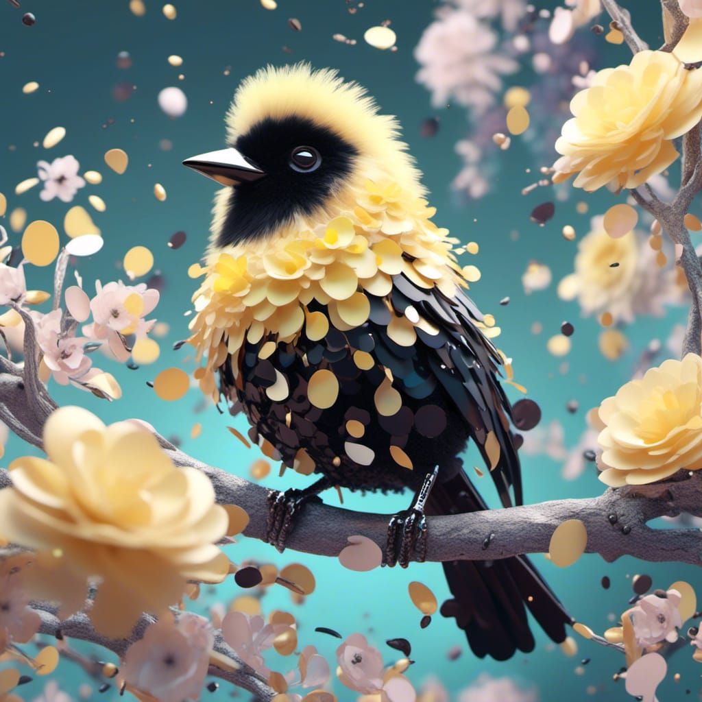 yellow and black bird