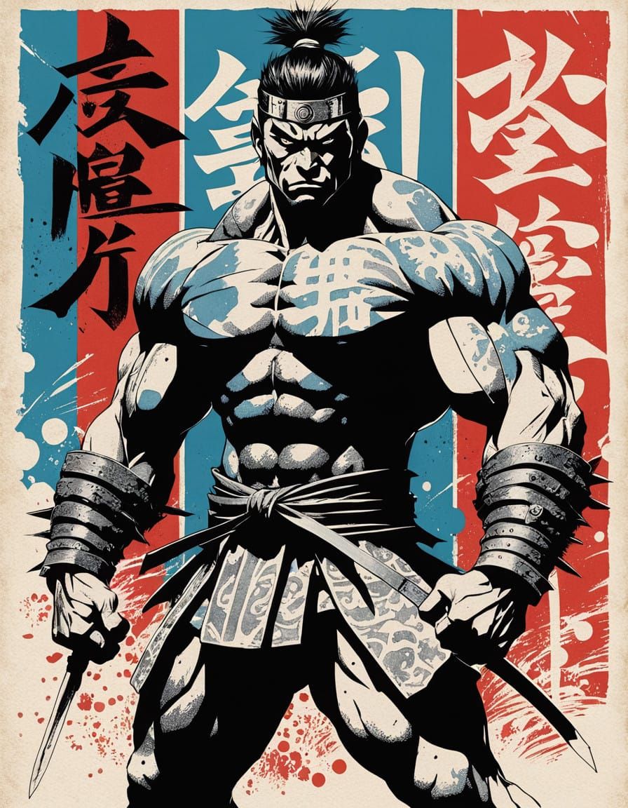 Retro manga comic cover  by @Montana Deroble