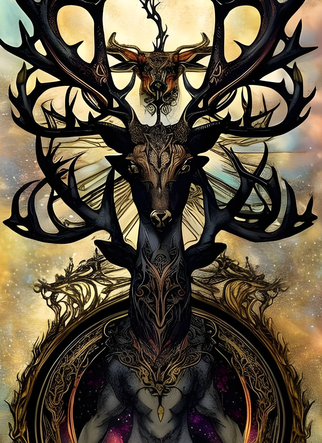 Cosmic Stag - AI Generated Artwork - NightCafe Creator