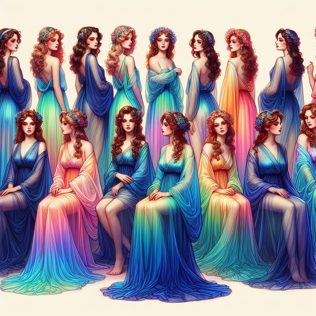 Wearing silk robes of see-through tulle. Long puffy chiffon. Women Wearing Long Sleeve satin modest nightdresses. Satin ...