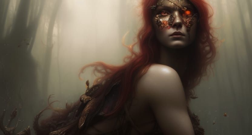 Beach Beauty Portrait in Futuristic Sci-Fi Style