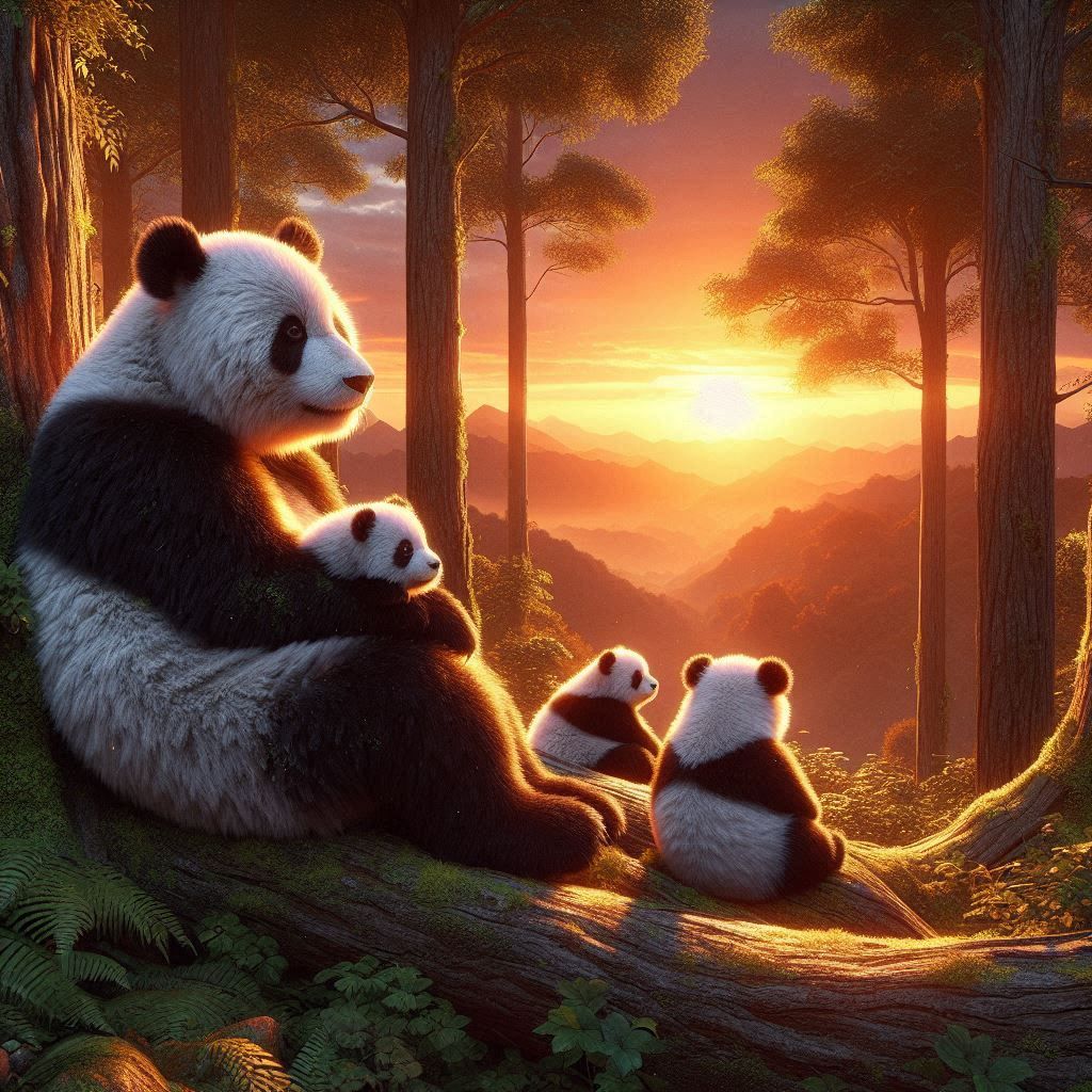 A Panda family