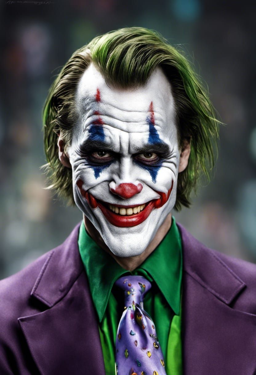 Jim Carrey as The Joker - AI Generated Artwork - NightCafe Creator