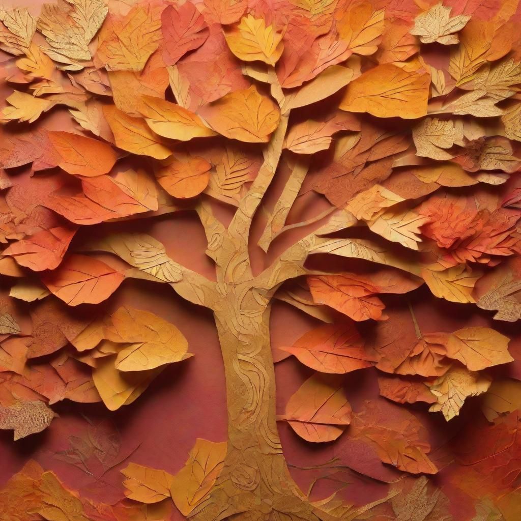 Autumn-inspired colorful collage
